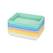 5 Pcs 9.8 x 7.4 x 1 inch Plastic Kitten Litter Boxes Small Bunny Litter Box Open Kitten Litter Box Pet Kitty Litter Pan Portable Small Cat Waste Tray for Indoor Cats