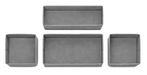 Whitmor-6283-9871-Set-of-4-Crosshatch-Gray-Drawer-Organizer