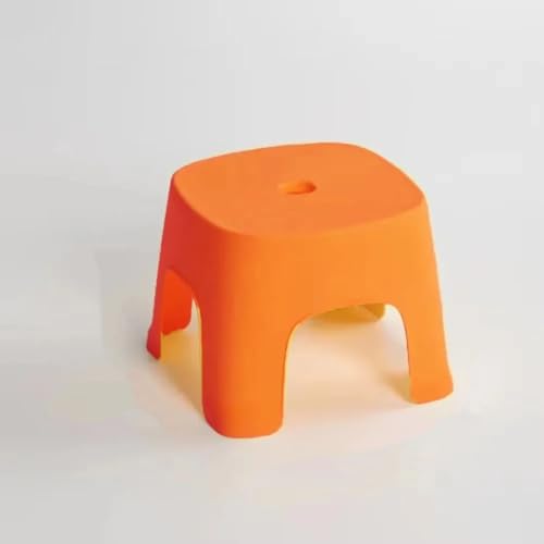 Taburete de plástico para baño, antideslizante, colorido, para cambiar zapatos, apilable, con fila gruesa, para baño, sala de estar
