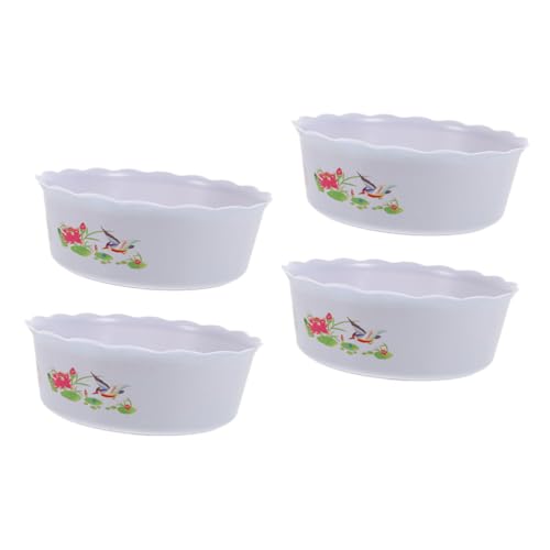 POPETPOP 4pezzi Vaso Per Piante Idroponiche in Plastica Decorativo Contenitore Per Fiori Idroponici Vaso Per Piantare Ninfee Ciotola Per Piantare Narcisi Fioriera Ciotola