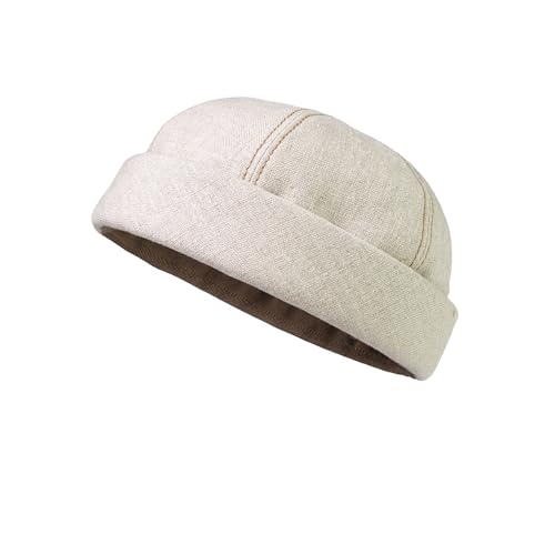 Bonnet docker Cooper lin bleu Traclet pour se protéger du vent