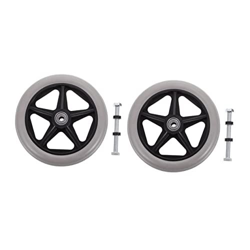HOMOCONO 2個 6インチキャスター 車椅子部品 頑丈な車椅子 機械スイベルホイール 車椅子の交換用キャスター 頑丈なウォーカー 車椅子の車輪 車椅子用品 便利なホイール 合金と abs 材料