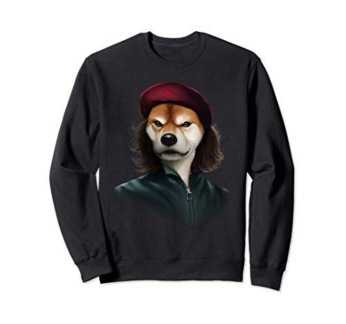 Perro shiba personificado como Che Guevara Sudadera
