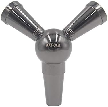 Hookah Hose Adaptor Splitter 1 To 2 Connector Shisha Joint Auto-seal Smoking Accessories (Gun Metal)