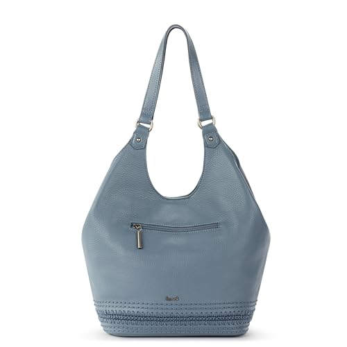 The Sak Roma Shopper in Leather, Double Shoulder Straps, Maritime3