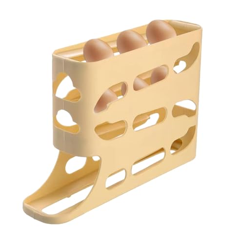 Scatola di immagazzinaggio per uova scorrevole: porta uova, contenitore trasparente per uova, organizer per uova per frigorifero, supporto per uova impilabile, scaffale per uova