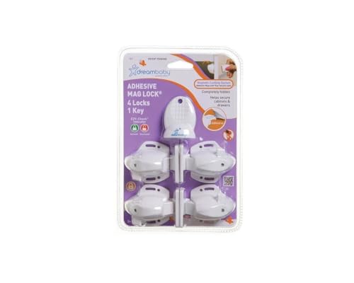 Cerraduras de seguridad magnéticas Dreambaby blancas adhesivas 4 uds