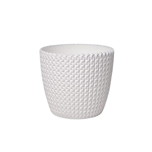 Image of Gamla for Home Decoration Capri Round Plastic Pots for Lawn | Terrace and Home Garden | Planters Flower Pot for Outdoor and Indoor Garden | Pots for Garden Plants | Set of 5