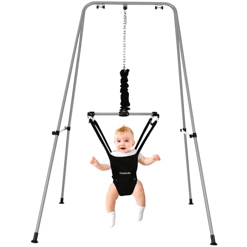 Cowiewie Baby Jumper with Stand, w/Walking Harness Function, Have Fun for Baby Infant, Hands Free...