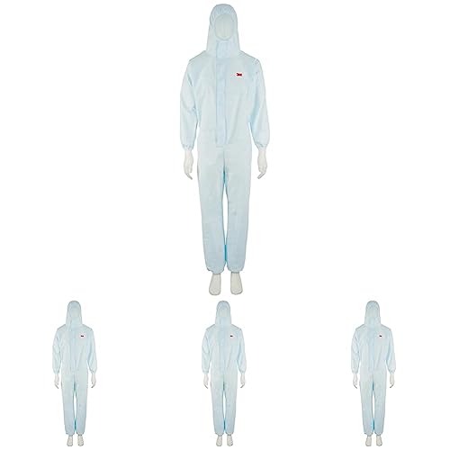 3M 4532+WXL Schutzanzug, Typ 5/6, Größe L, Weiß (Packung mit 4)