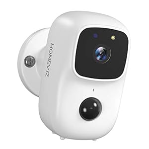 Kabellose Überwachungskamera Aussen Akku, HOMEVIZ 1080P WLAN IP Kamera Wiederaufladbare Outdoor Kamera mit Akku 6000mAh…