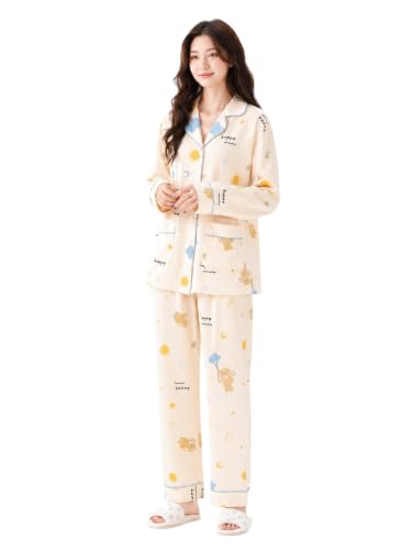 Image of LITZO Womens Korean Night Dress || Pyjama Set ||Korean Nightsuit || Women Nightwear ||Round Neck Half Sleeve Nightsuit || Loungewear || Everyday Nightdress (L-234-237)