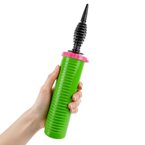 LionWell Balloon Pump Handheld - Dual Action Manual Air Inflator for Balloons, Rapid Two-Way Blower for Party Decoration (green-1pc)