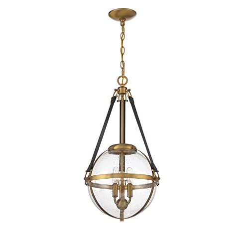 Savoy House 7-1837-3-322 Bozeman 3-Light Pendant In Warm Brass (14" W X 25" H) #TOP2
