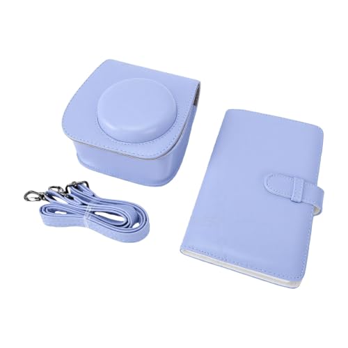 Bolsa para cámara instantánea Mini 13 12 en cuero PU azul con correa y álbum