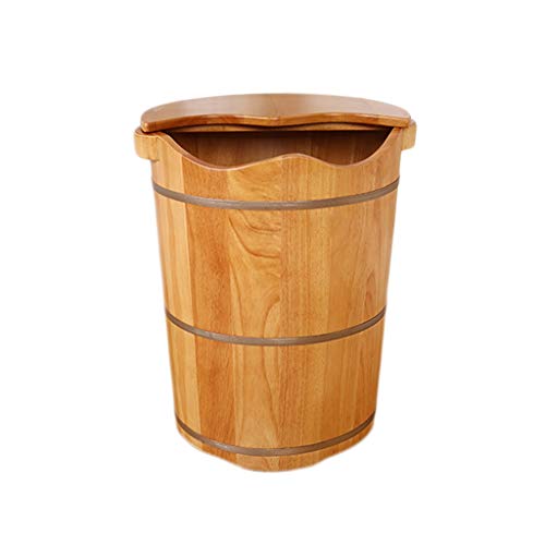 Bañera de Madera para Pies con Tapa Verde