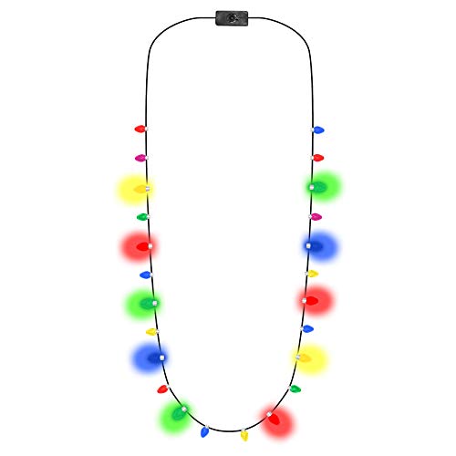 Glowmaker Christmas Necklace | Bright Light | Best Christmas Accessories | Fun and Bright 38 inch Necklace | Indoor Ornament Christmas Necklace |3