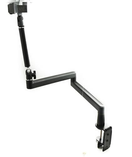 System-S Bras de support de table pour microphone, pivotant à 360°, inclinable à 180°, 3 articulations