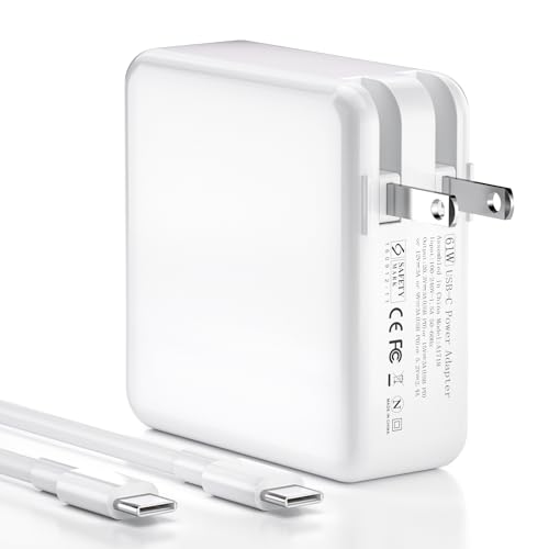 Lionfeel 61W USB-C MacBook Charger for Pro/Air 13 14 15 16 | Fast Power Adapter with 6.6ft USB-C Cable for Home Office & Travel
