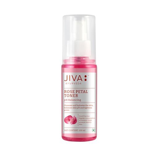 Image of Jiva Combo Of Rose Petal Toner 100ml & Cucumber Toner 100 ml | 100% Pure & Natural | Rejuvenate The Skin & Restores pH Balance | Deep Cleanses Pores & Prevents Skin Infections (Pack Of 2)
