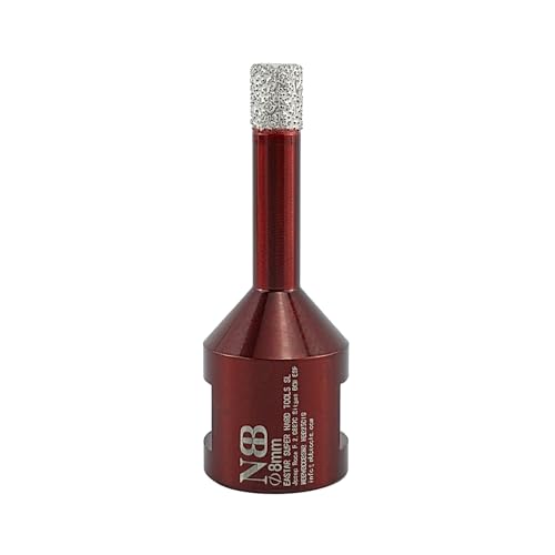 NBB Broca de diamante fresa diamantada con M14, corona diamante para taladrar en seco y húmedo en porcelana dura cerámica baldosa granito mármol azulejo para Amoladora Angular (1pc, 8mm)