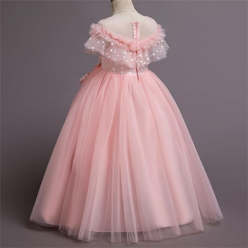 Girls Tulle Mesh Princess Dress Sleeveless Flower Embroidery Plain Dress Wedding Birthday Pageant Party Dresses2