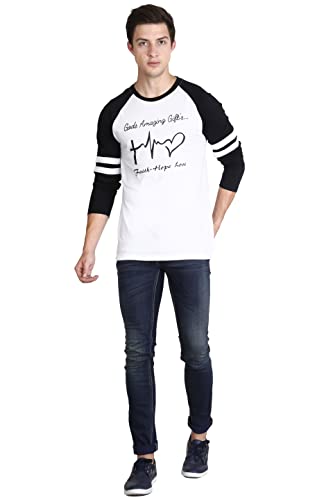 Image of FLEXIMAA Men's Cotton Round Neck Printed Full Sleeve T-Shirt