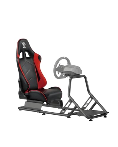 Ranqer Simulator Racing Seat – Verstellbarer Rennsitz aus PU-Leder für PC, Playstation & Xbox – Kompatibel mit Fanatec, Logitech, MOZA, Simagic & Thrustmaster – Ergonomischer Cockpit Stuhl