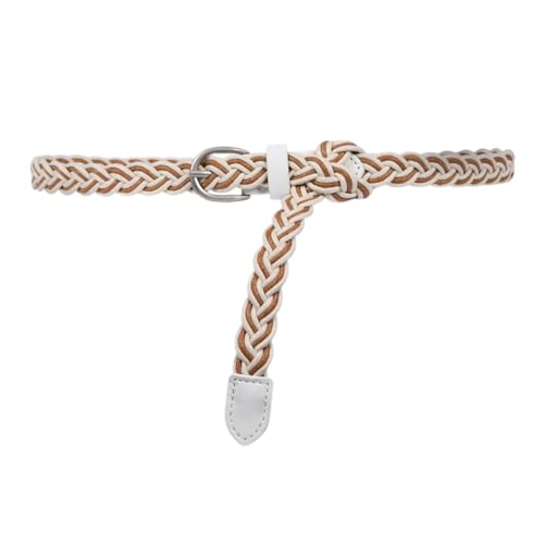 Woven Stretchy Waist Belt for Women Dresses Boho Braided Elastic Belt with Pin Buckle