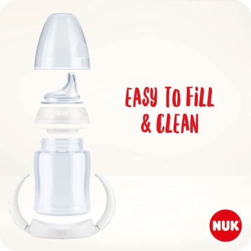 NUK First Choice Sippy Cup Night | 6-18 Months | 150 ml | Glow in the Dark | Handles & Orthodontic Silicone Spout | Leak-Proof | Anti-Colic | BPA-Free | Green