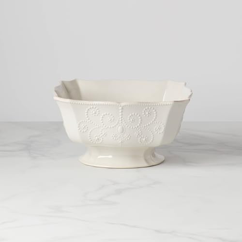 Image of Lenox French Perle Footed Centerpiece Bowl, White -