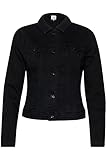 ICHI Ihstampe Oui Veste en Jean, Noir (10011), 38 Femme