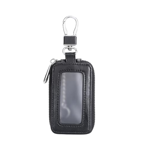 Estuche para Llaves de Coche, Estuches de Llaves, Funda de Cuero para Llavero de Coche, Llavero Cartera de PU Cuero (Negro)