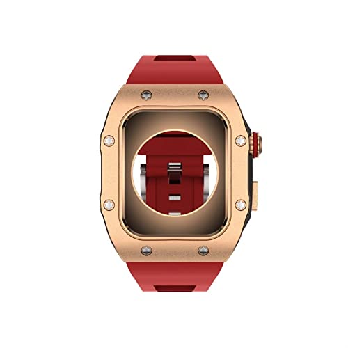 Bracelet caoutchouc Apple Watch 45mm avec lunette métal de rechange
