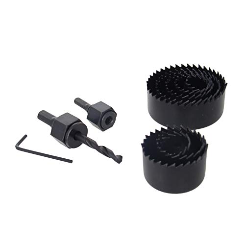 Utoolmart Hole Saw Kit Cr-V Steel Drill Bit for Wood Plastic PVC Board Drywall 11in1 Set in Case