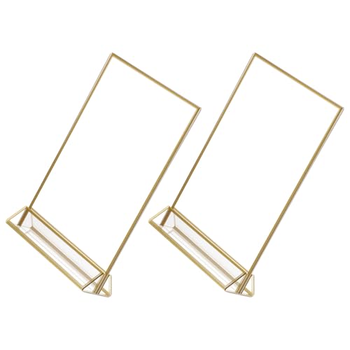 Porte-nombre de table acrylique stable contre le basculement des menus de mariage