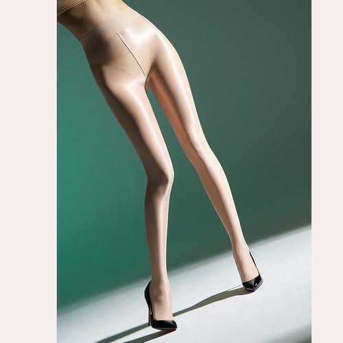 Image of HTRUIYA Shiny Pantyhose for Women 8D Shimmery Dance Tights Shiny Sheer Silky Pantyhose