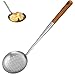 Youxiu Skimmer Slotted Spoon 1pc Spatule en Acier Inoxydable avec Poignée en Bois Longue Cuillère À Wok Spatule Ladle Kitchen Ustensiles