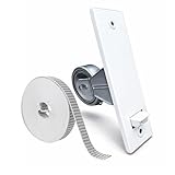 TELKES - Pack Recogedor Compacto de Acero para Persianas Enrollables con Embellecedor Extrafino y Cinta Blanco Pintas 6 MT x 20MM | Sistema Universal Resistente (Con Embellecedor y Rollo de Cinta)