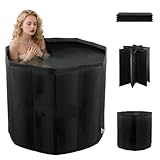 YYW Tragbare faltbare Eisbadewanne, große tragbare Badewanne für Zuhause, Outdoor, Fitnessstudios, zusammenklappbare Einweichbadewanne für Dusche (Isolierungsset, 70 cm)