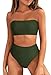 Pink Queen Women's Removable Strap Wrap Pad Cheeky High Waist Bikini Set Swimsuit