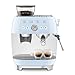 Smeg EGF03 Semi-Automatic Espresso Machine with Built-In Grinder, Dual Thermoblock, 50’s Retro Style – Pastel Blue (120 V)