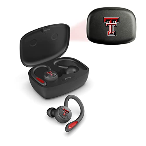 SOAR NCAA Sport True Wireless Earbuds V.5, Texas Tech Red Raiders