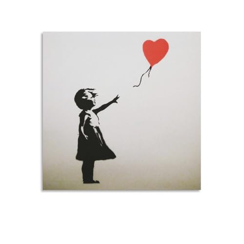 Banksy impression sur toile moderne chambre à coucher, tableau carré 70 x 70 cm