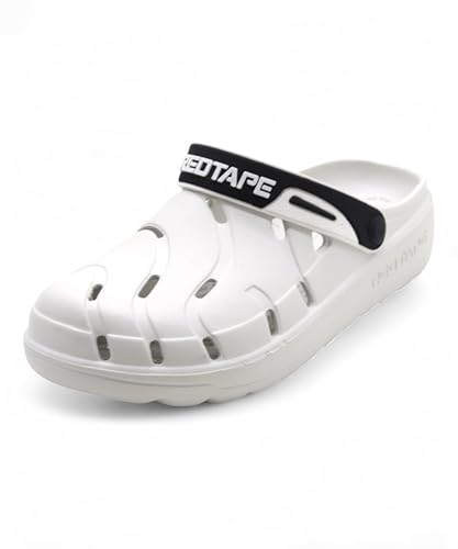 Image of Red Tape Mens Lightweight EVA Clogs Slip-On Comfortable Casual Footwear with Adjustable Back Strap and Anti-Slip Outsole