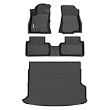Binmotor-Floor Mats & Cargo Liner for 2025 Subaru Forester Hybrid (Not Fit Fuel Version), All Weather Car Mats, 1st & 2nd & Rear Cargo Mat, Rubber Mats Custom Fit for Forester 2025 Accessories