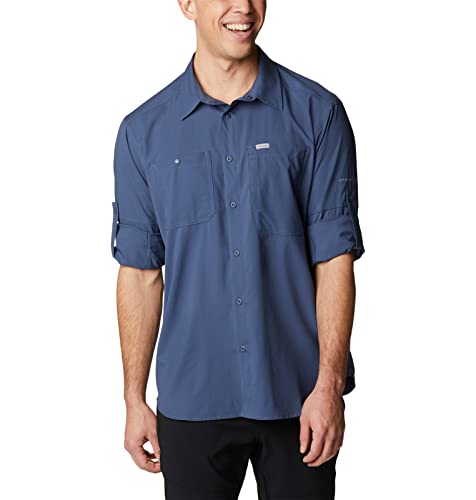 Image of Columbia Men's Silver Ridge Utility Lite Long Sleeve, Dark Mountain, X-Small