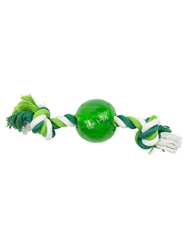 Pet Love Pelota rígida Sabor a Menta con Cuerda para Perros Mighty Mutts, tamaño Mediano
