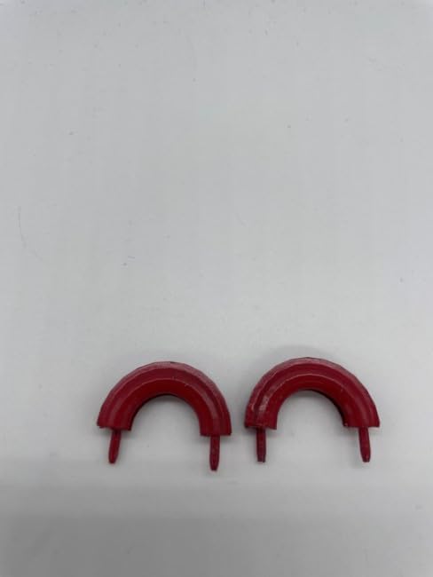 Greenhills Red Half Tyre Obstacle Pair for Scalextric Goodwood Chicane C177 - New - MACC985
