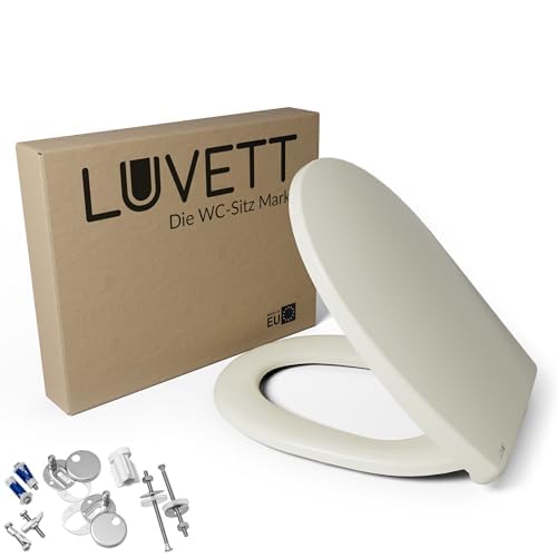 LUVETT C100 WC-Sitz Oval | SoftClose Absenkautomatik, Pergamon Weiß